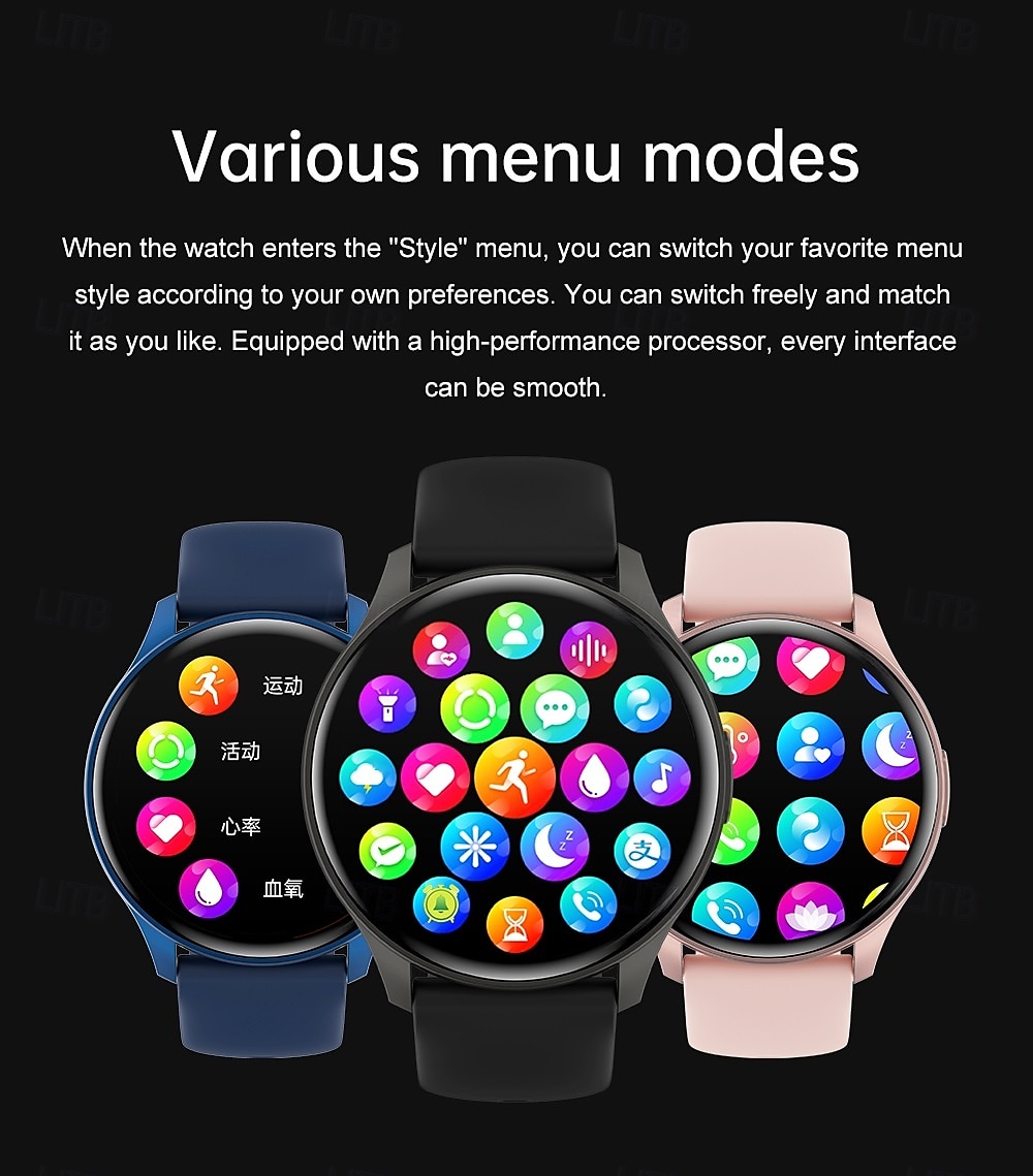 696 ZW60 Smart Watch Fitness Tracker ECG PPG Bluetooth Anropspåminnelse Android iOS IP67 44mm 1,43 2025 - $39.99 –P5