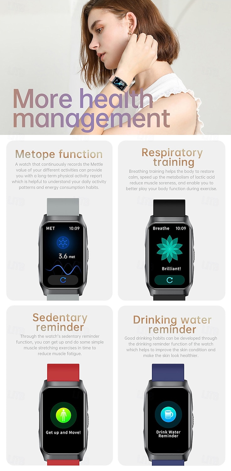 Cardica Men's Smart Watch Blood Glucose Monitor Bluetooth Call Blood Pressure Heart Rate IP68 2025 - $39.99 –P11