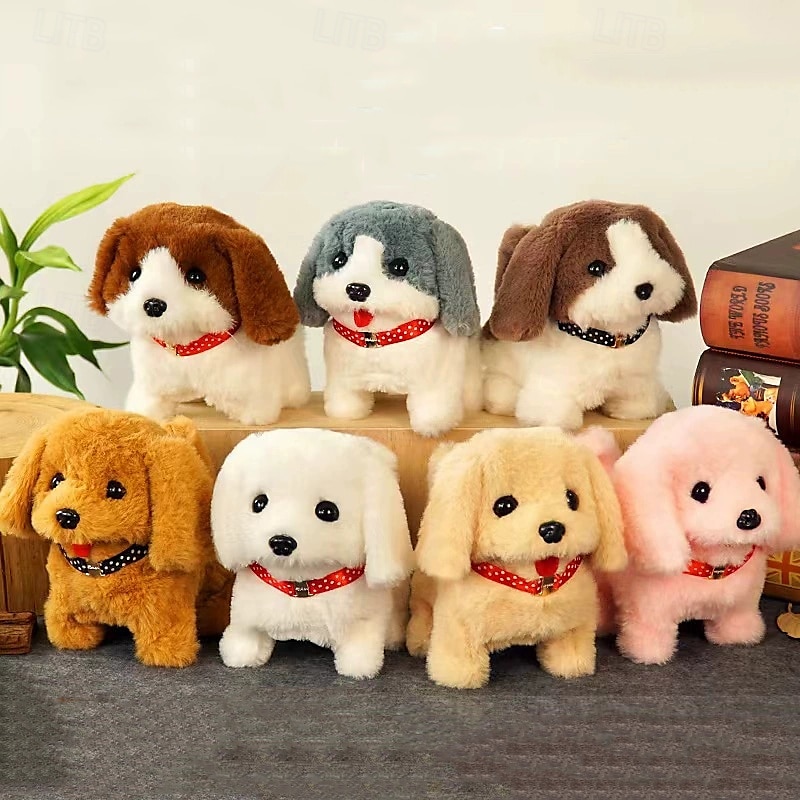 Juguete de perro robot que menea la cola - Mascota de simulación de cachorro de peluche eléctrico - Adornos navideños de Halloween para escritorio de oficina (estilo aleatorio) 2025 - $16.99 –P11
