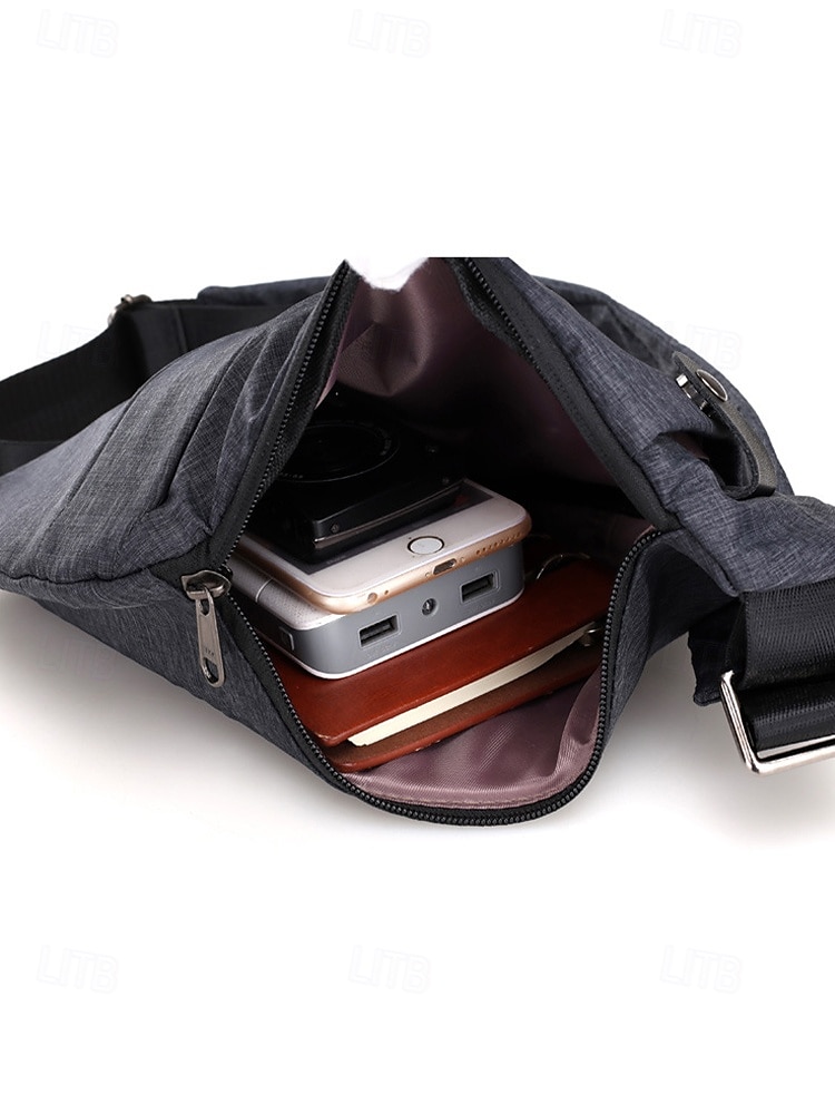 pánská nepromokavá taška přes rameno náprsní taška - módní crossbody náprsní taška, lehká taška přes rameno, vhodná na cestování, do práce i na každodenní využití ve volném čase 2025 - $18.99 –P6