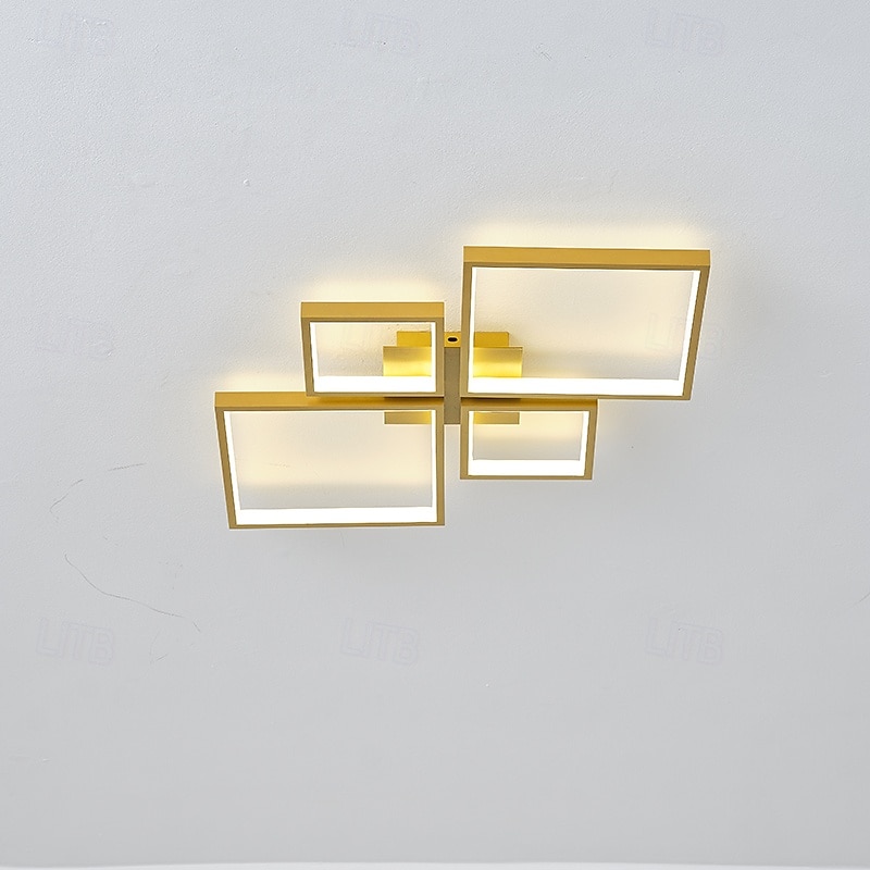 4-Light 73*45/95*68 cm Intensitate Luminoasă Reglabilă Proiectare cluster Forme geometrice Lumini de Tavan Metal Aluminiu silicagel Geometric minimalist Pictate finisaje Negru Modern 110-120V 220-240V 2025 - $109.99 –P7