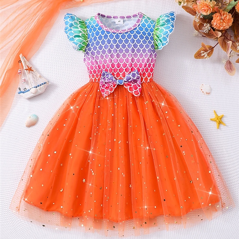 Settimana del libro 2026 Vestito per bambine Unicorno Manica corta Moda casual per esterni Adorabile Abito casual lungo fino al ginocchio in poliestere Abito trapezio Estate 4 anni+ Rosa chiaro Bianco Rosa del 2026 a $17.49 –P13