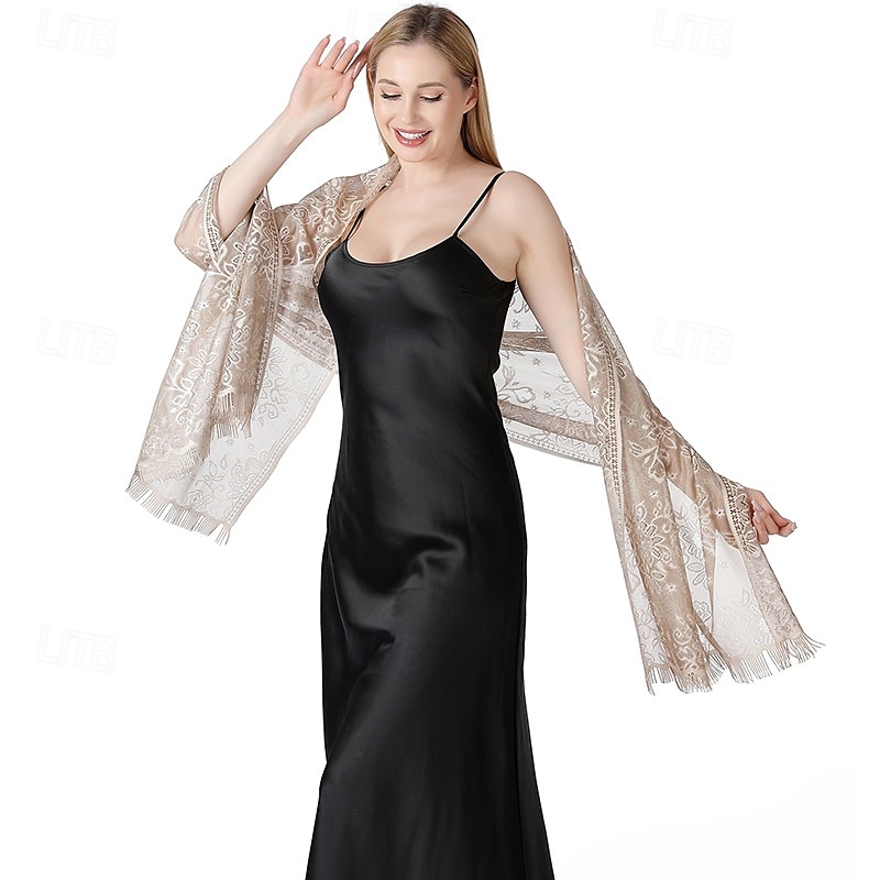Retró Ordító 20-as évek 1920-as évek sál Wrap Kendők A nagy Gatsby Flapper lány Rojt Tömör szín Női Farsang Esküvő Estély Álarcos mulatság Felnőttek Kendő 2025 - $10.99 –P8