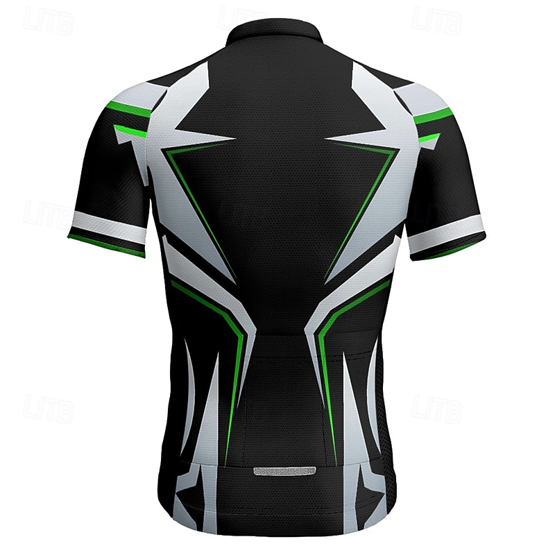 Муж. Велокофты Геометрический принт С короткими рукавами Велоспорт Футболка Футболка Джерси с 3 задними карманами Горные велосипеды Быстровысыхающий Анатомический дизайн Фитиль Дышащий Виды спорта 2025 - $25.99 –P17