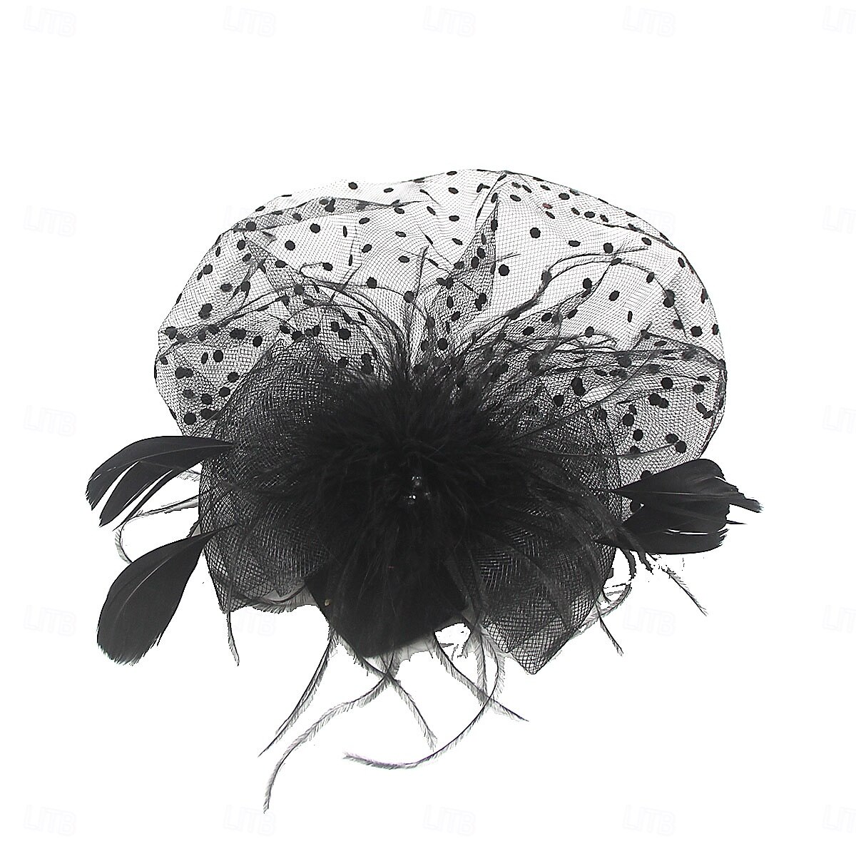 Fascinátory Polyester 30. léta Se širší krempou Závojový klobouk Čajový dýchánek Kentucky Derby Dostih Dámský den koktejl Elegantní Vinobraní Jednoduchý S Peří MiniSpot Přílba Pokrývky Hlavy 2025 - $18.99 –P5
