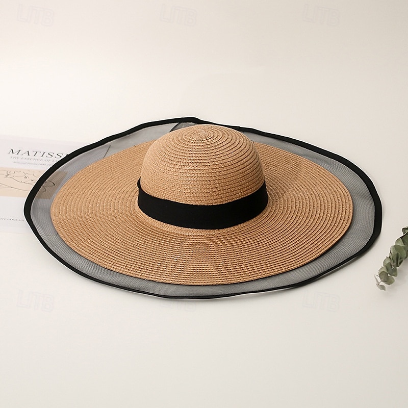 cappello da sole estivo da donna a tesa larga, cappello da spiaggia con protezione UV, cappello da sole in rete per protezione facciale, berretto parasole per viaggi all'aperto & spiaggia del 2025 a $10.49 –P2