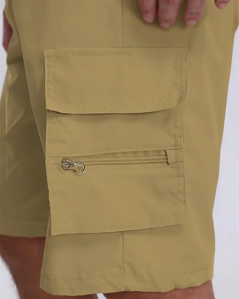 Men's Cargo Shorts Shorts Summer Shorts Drawstring Elastic Waist Multi Pocket Eagle National Flag Comfort Wearable Knee Length Outdoor Sport Daily Fashion Casual Black Navy Blue 2025 - $18.99 –P4