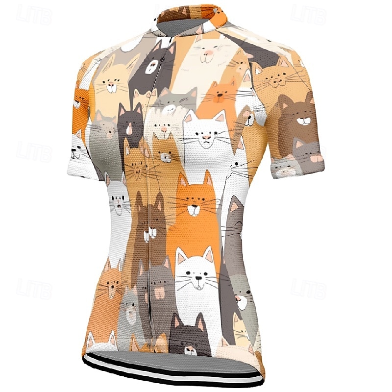 Mulheres Camisa para Ciclismo Gato Manga Curta Moto Camiseta Camisa / Roupas Para Esporte com 3 bolsos traseiros Ciclismo de Montanha Secagem Rápida Design Anatômico Capilaridade Respirável Esportes de 2026 por $30.99 –P11