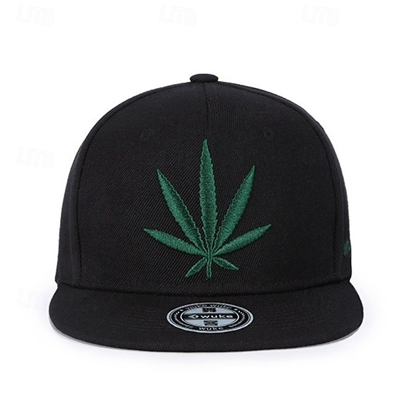 Per uomo Cappello snapback Cappello da Sole Bianco Bianco / Nero Misto poliestere / cotone Ricamato Moda Casual Quotidiano Foglia di erbaccia Regolabile Protezione solare Traspirante del 2025 a $9.99 –P2