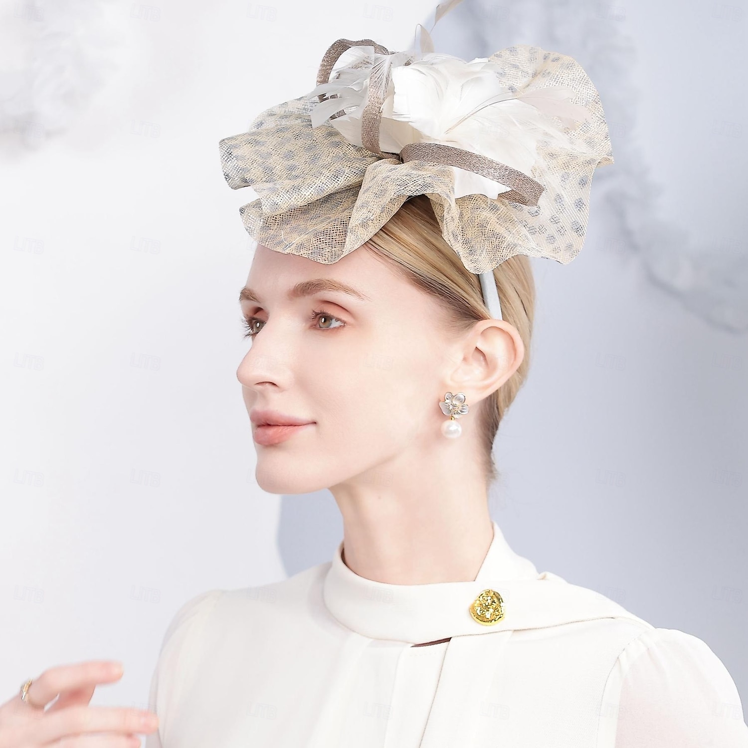 hoeden sinamay schotelhoed hoge hoed sinamay hoed bruiloft cocktail elegante bruiloft met veren splicing hoofddeksel hoofddeksel 2026 - $45.99 –P4