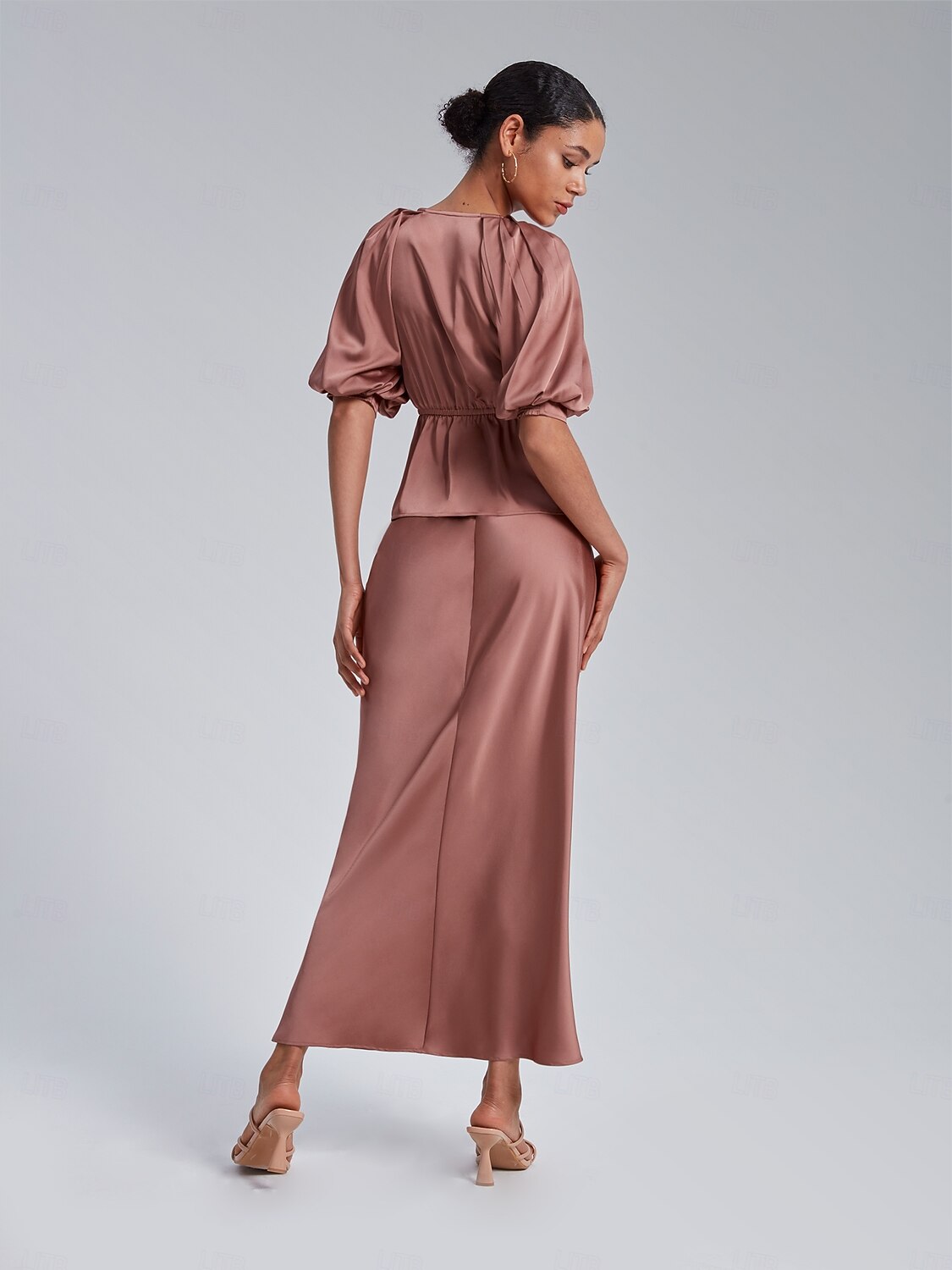 Damen Midi Satin Rosa Röcke Sommer Frühling Vorne binden Rüschen Kordelzug Hoher Taillenbund Elegant Urlaub Modisch Tragen Sie, um zu arbeiten Wochenende Arbeitsmode XS S M 2025 - $89.99 –P6