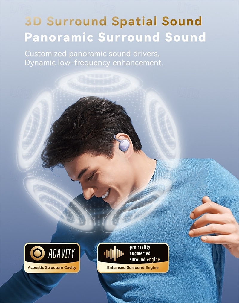 Fineblue Беспроводная гарнитура F2Pro TWS с Bluetooth 5.0 и интеллектуальным шумоподавлением Водонепроницаемая стереогарнитура с микрофоном 2025 - $75.99 –P9