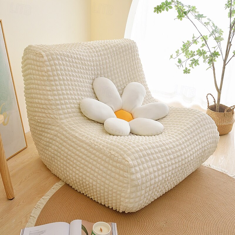 1pc capa elástica para sofá de chão sem braços capa para sofá preguiçoso relax seersucker capa elástica para sofá único capa de almofada para sala de estar casa de 2025 por $36.99 –P12