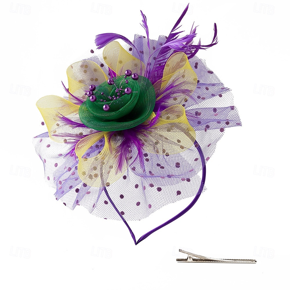 Peça para Cabeça Tule Penas Casamento Festa de Noite Elegante Casamento Com Penas Capacete Chapéu de 2025 por $12.99 –P15