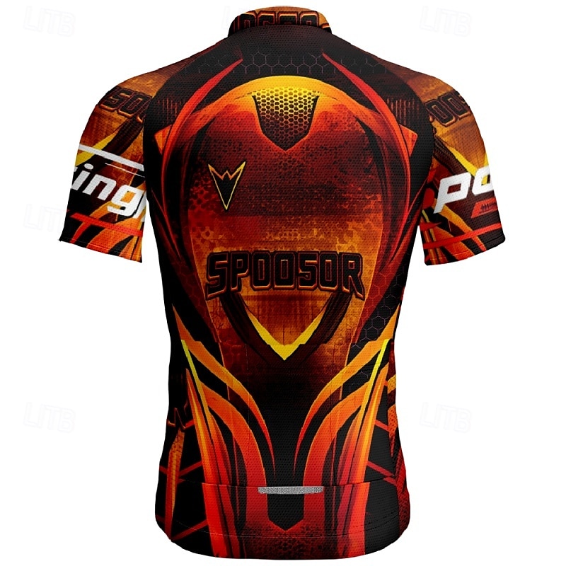 Herr Cykeltröja Kortärmad Cykel T-shirt Tröja med 3 bakfickor Bergscykling Andningsfunktion Snabb tork Anatomisk design Uppsugande Gul Röd Blå sporter Kläder 2025 - $20.99 -P15