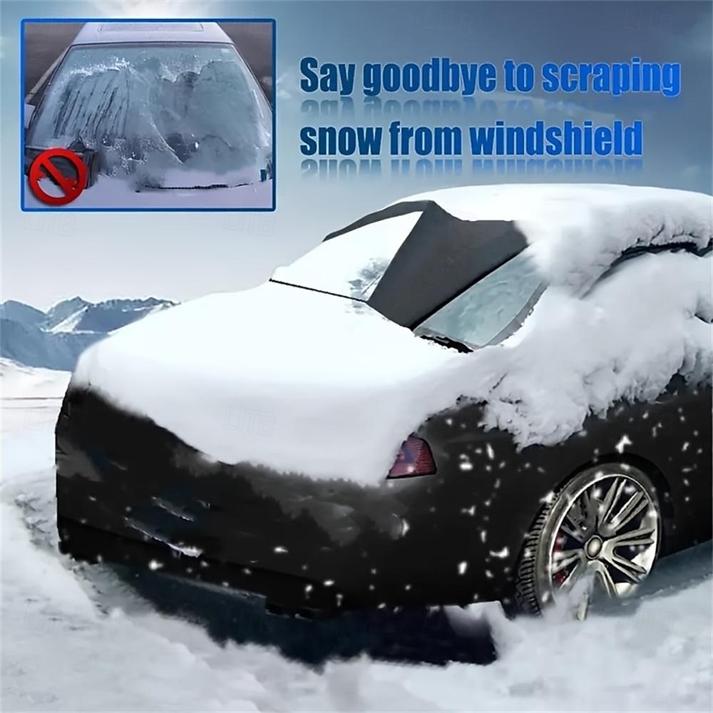 achterruit sneeuwhoes voorruit voor ijs en sneeuw met 3 magnetische zuigpunten en 2 vaste haken geschikt voor de meeste sedans en suv's 2025 - $22.99 -P6