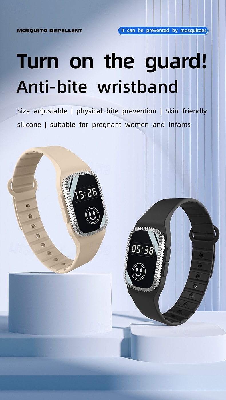 USB Mosquito Repellent Watch – Summer Silicone Bracelet for Adults and Children, Safe Wearable Mosquito Repellent 2025 - $17.99 –P1