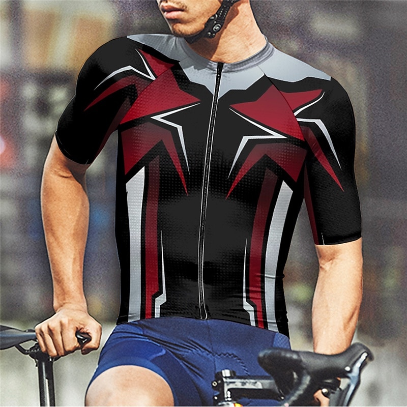 Bărbați Jersey de ciclism Manșon scurt Bicicletă Tricou Tee Jerseu cu 3 buzunare spate Ciclism montan Respirabil Uscare rapidă Proiectare anatomică Wicking Galben Rosu Albastru Sport Îmbrăcăminte 2025 - $25.99 –P7