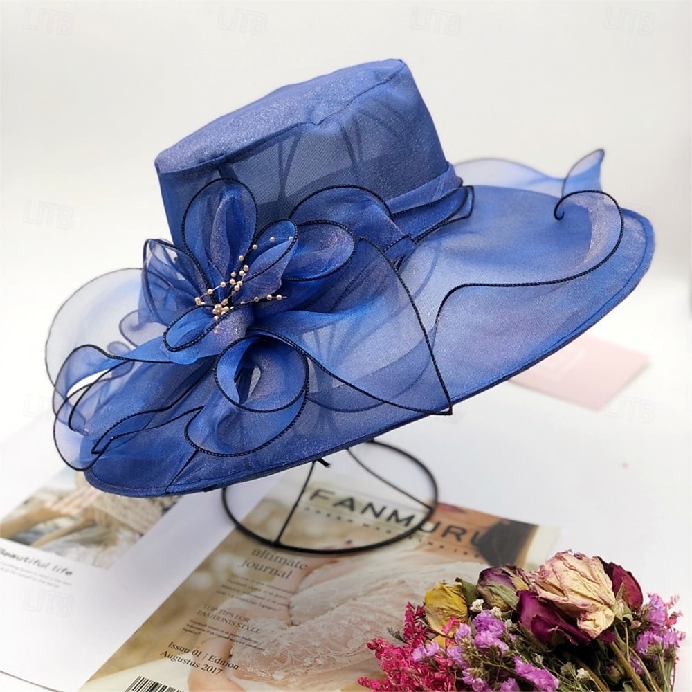 Hats Organza Sun Hat Holiday Tea Party Horse Race Cocktail Elegant Vintage Cute With Feather Floral Headpiece Headwear 2026 - $17.49 –P9