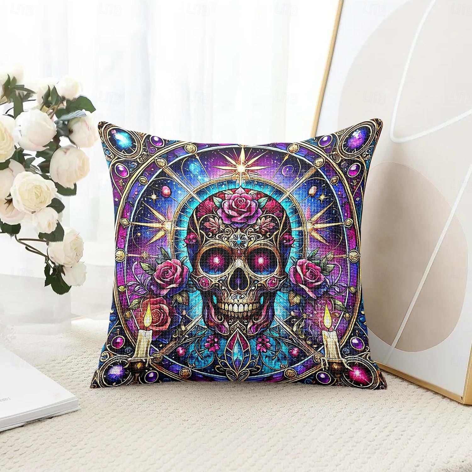 غطاء وسائد م decorative شجرة الحياة 1 قطعة غطاء وسادة مربعة ناعمة لوسادة أريكة لغرفة النوم غرفة المعيشة 2025 - $12.99 –P3
