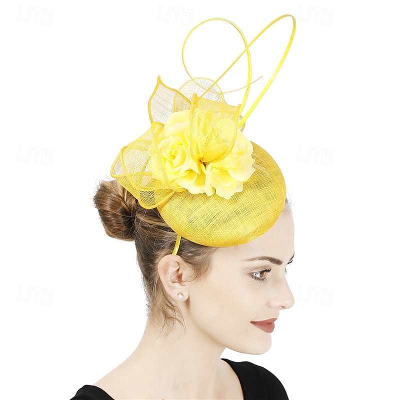accessoire Imitation Lin Mariage Soirée Élégant Mariage Avec Fleur Casque Couvre-chef de 2025 ? $29.99 –P6