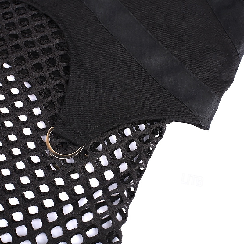 2026年 パンク＆ゴシック パーカー ゴスガール フィッシュネットデザイン 五ta星 仮装 女性用 ハロウィーン カーニバル パーティー カジュアル／普段着 成人 上着 春夏  コレクション – $23.99 –P8