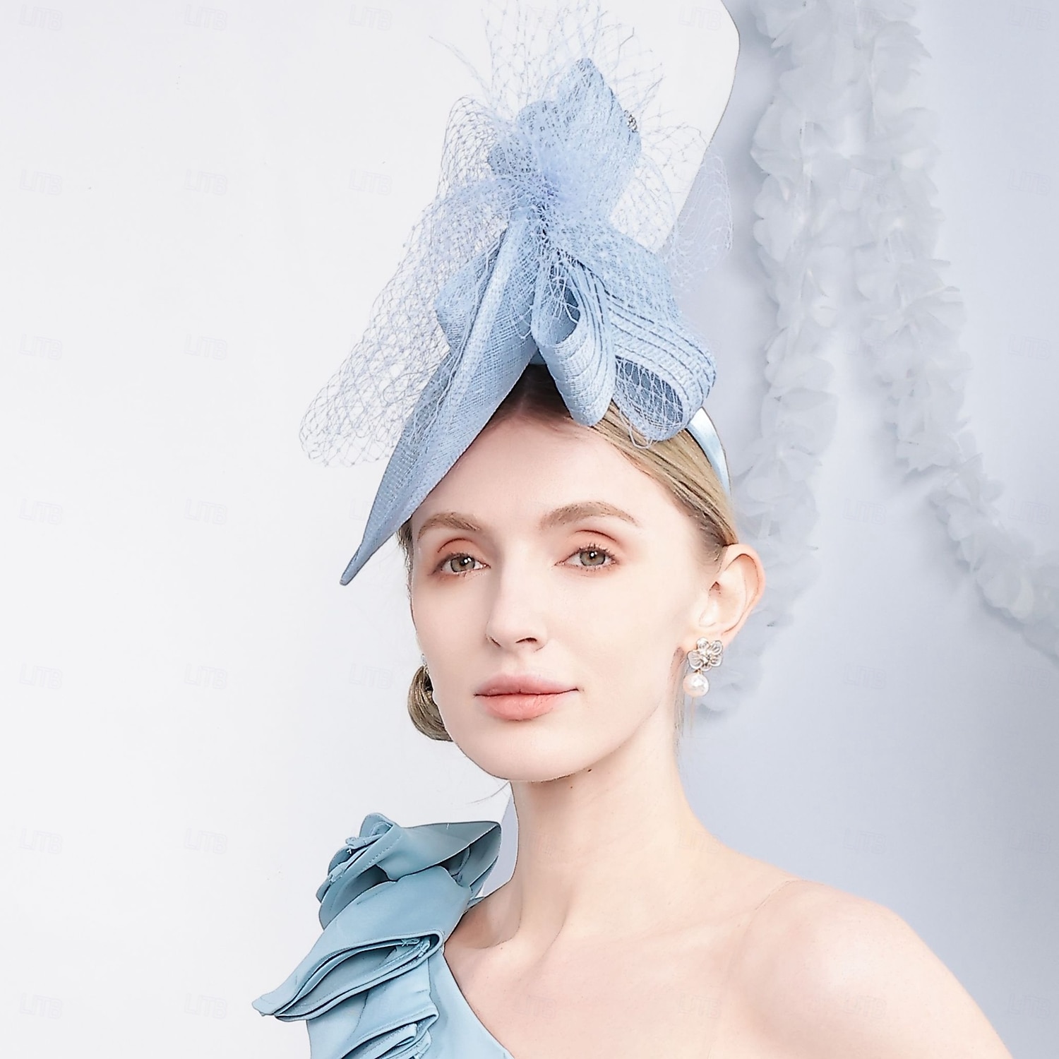 pălării din tul farfurie sinamay pălărie pălărie sinamay pălărie de nuntă cocktail nunta elegantă cu bowknot tul căciulă pentru cap 2025 - $90.99 –P10