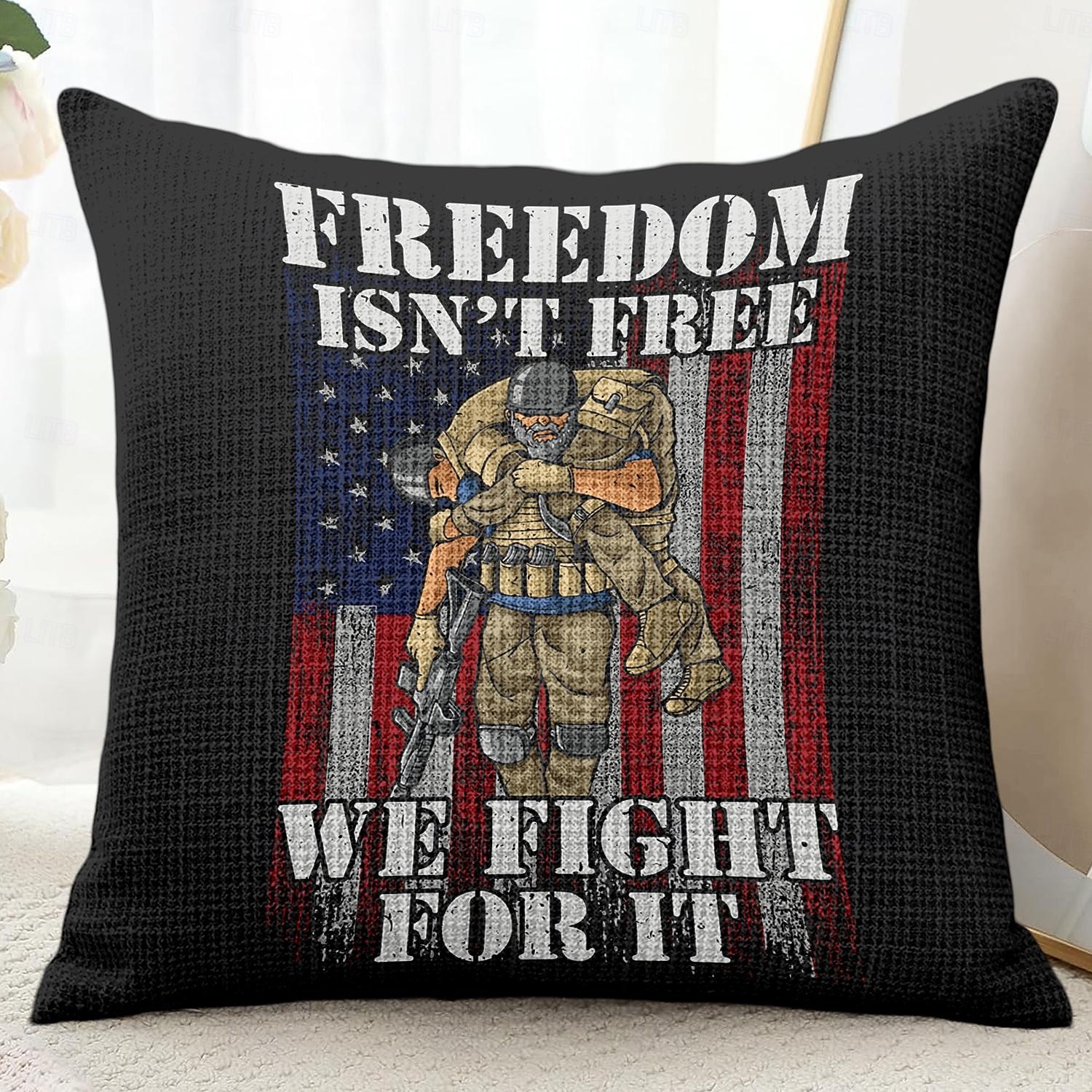 Housse de coussin décorative du jour des anciens combattants 1PC Jour de l'indépendance américaine Aigle douce Housse de coussin carrée pour chambre de salon Canapé Chaise de 2025 ? $12.99 –P6