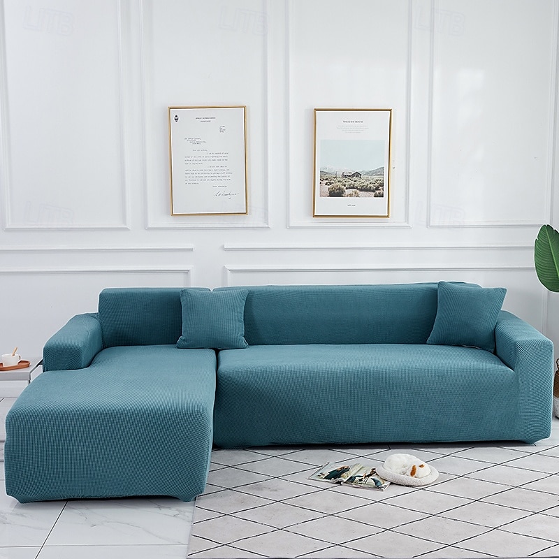 Elastic Jacquard Fabric Sofa Cover Stretch Couch Cover Sectional L Shape Sofa Slipcover Corner Case for Living Room 1/2/3/4 Seat 2025 - $31.99 –P6