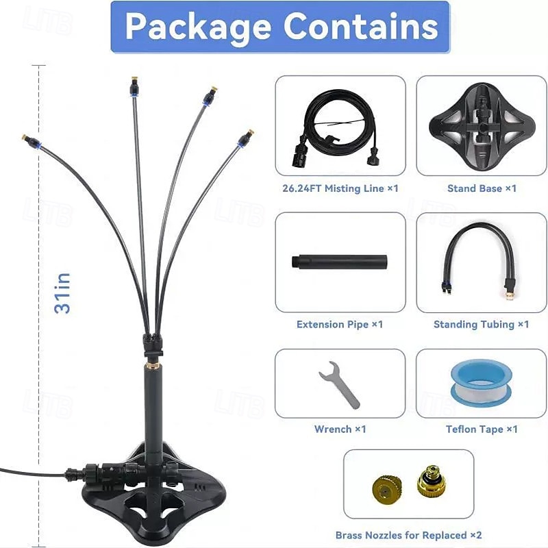 Multihead Outdoor Patio Patio Portable Standing Spray Cooling System Sprayer 2025 - $69.99 –P10
