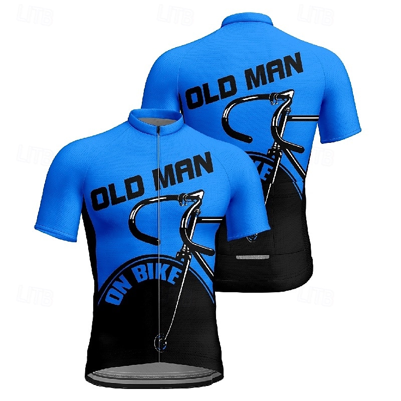 Voor heren Wielrenshirt Korte mouw Fietsen T-shirt Shirt met 3 achterzakken Bergracen Ademend Sneldrogend Anatomisch ontwerp Lampenkatoen Geel Rood Blauw Sport Kleding 2025 - $24.99 –P8