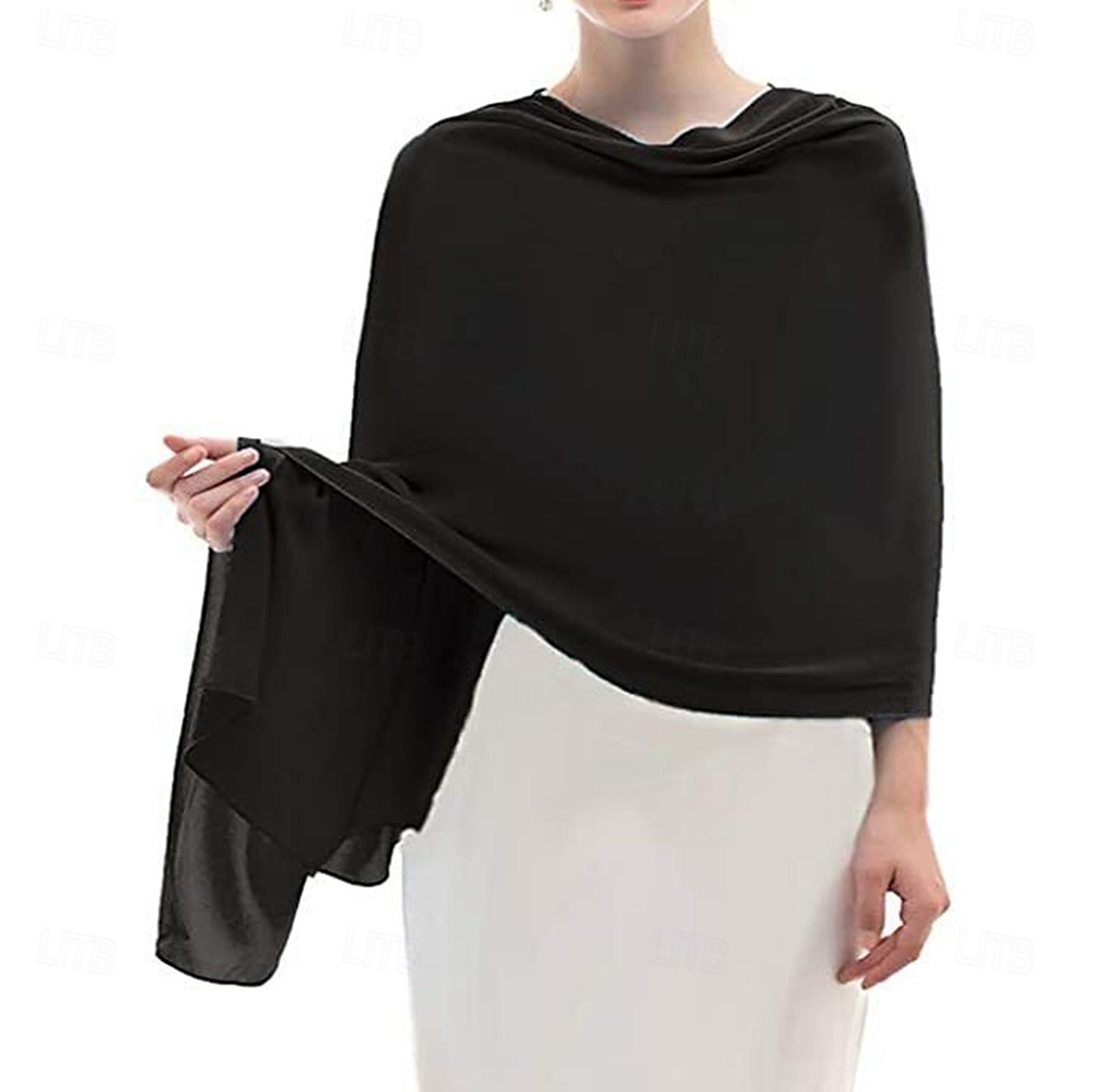 Women's Wrap Elegant Sleeveless Chiffon Wedding Wraps With Pure Color For Party Spring & Summer 2026 - $17.49 –P1