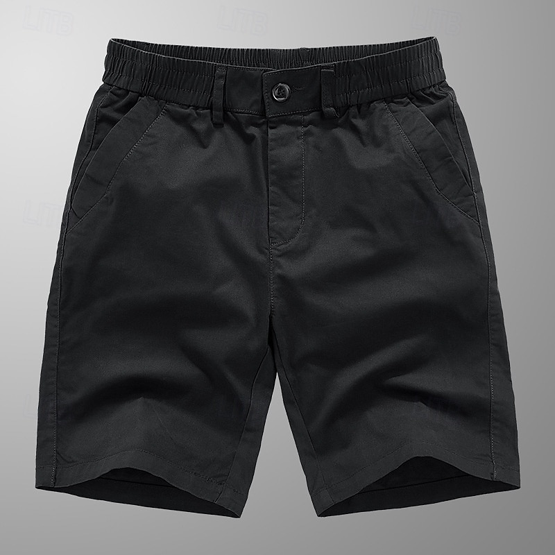 Men's Dress Shorts Work Shorts Golf Shorts Pocket Plain Comfort Breathable Knee Length Outdoor Business Sports Casual Black Blue 2026 - $32.99 –P3
