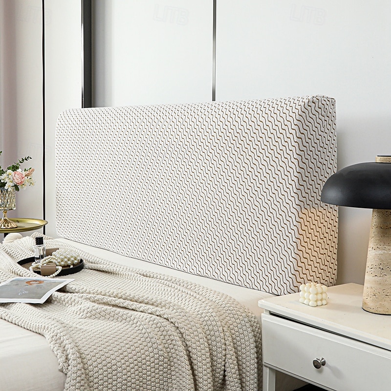1 stk hodegjerdetrekk elastisk jacquard nattbordstrekk for seng på soverommet enkelt å rengjøre hodegjerdetrekk 2025 - $25.99 –P6
