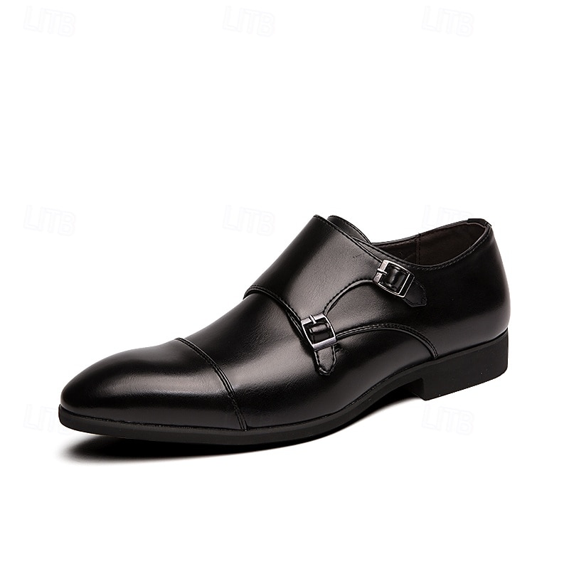 scarpe monk strap bicolore da uomo in marrone e beige, perfette per occasioni formali e di lavoro del 2025 a $42.99 –P1