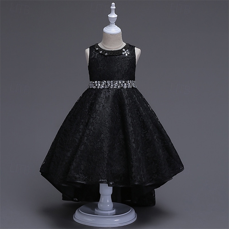 Дети Девочки Платье для вечеринки Сплошной цвет Без рукавов Выступление День рождения Красивый Милая Полиэстер Ассиметричное Платье для вечеринки Платье в стиле 50-х годов Платье A-силуэта Лето 4 2025 - $37.99 –P6