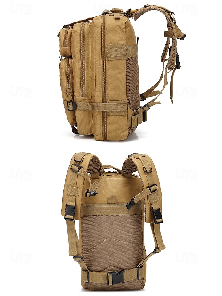 Heren outdoor tactische rugzak met meerdere compartimenten en molle-systeem - duurzaam en praktisch voor buitensportliefhebbers zoals wandelen, kamperen en militaire activiteiten 2025 - $26.99 –P4