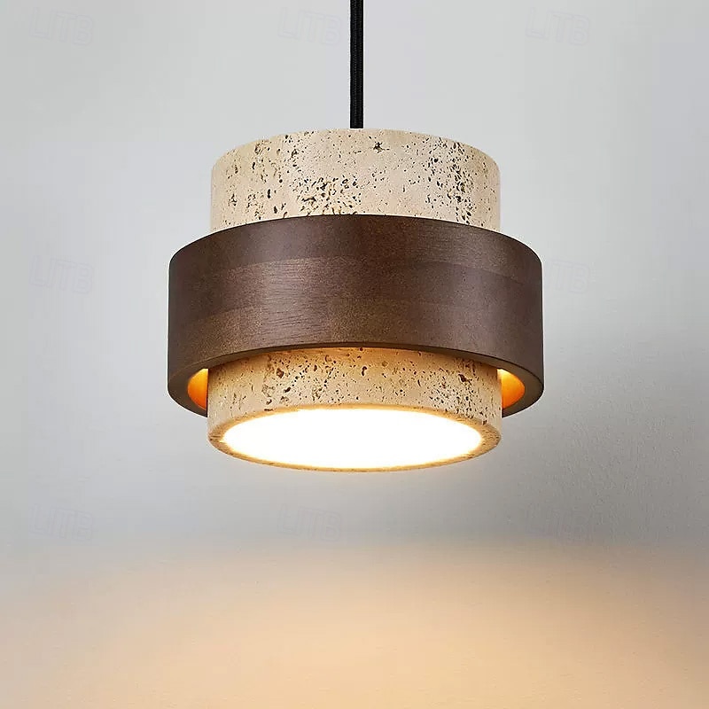 17 cm Design de Lanterne Suspendue Formes Géométriques Suspension Pierre Style Artistique Style Formel Le style rétro ancien Rustique 110-120V 220-240V de 2025 ? $173.99 –P2