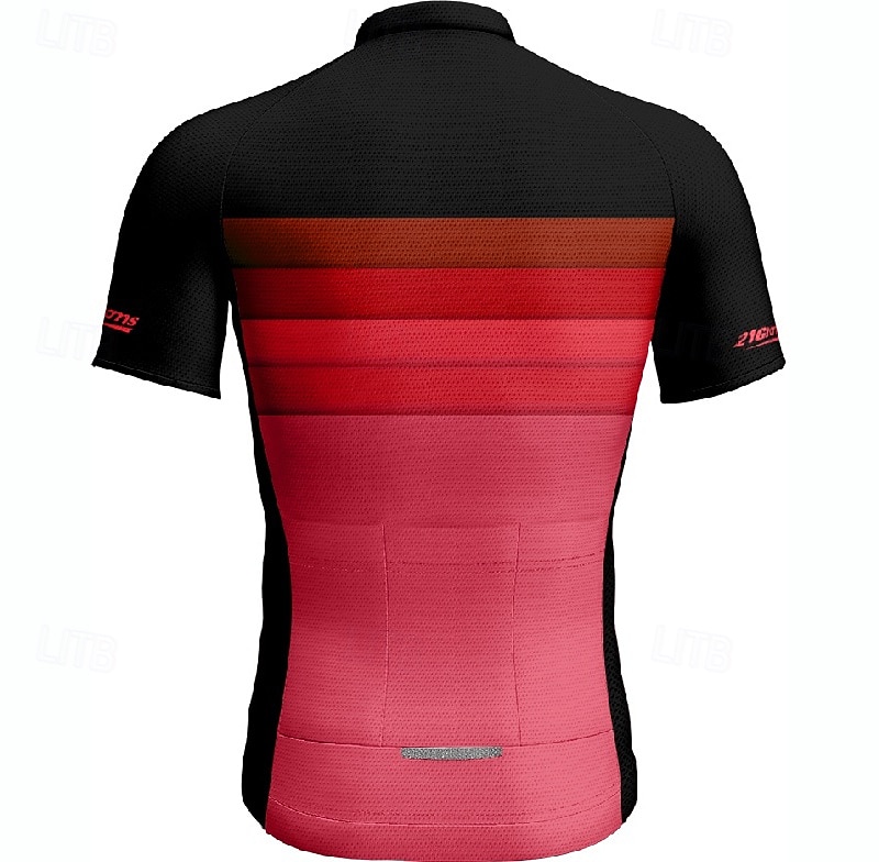 Męskie Koszulka rowerowa Gradient Krótki rękaw Rower Tee Tshirt Dżersej z 3 tylnymi kieszeniami Kolarstwo górskie Szybkie wysychanie Anatomiczny kształt Odprowadzające wilgoć Oddychający Sport Żółty 2026 - $28.99 –P14