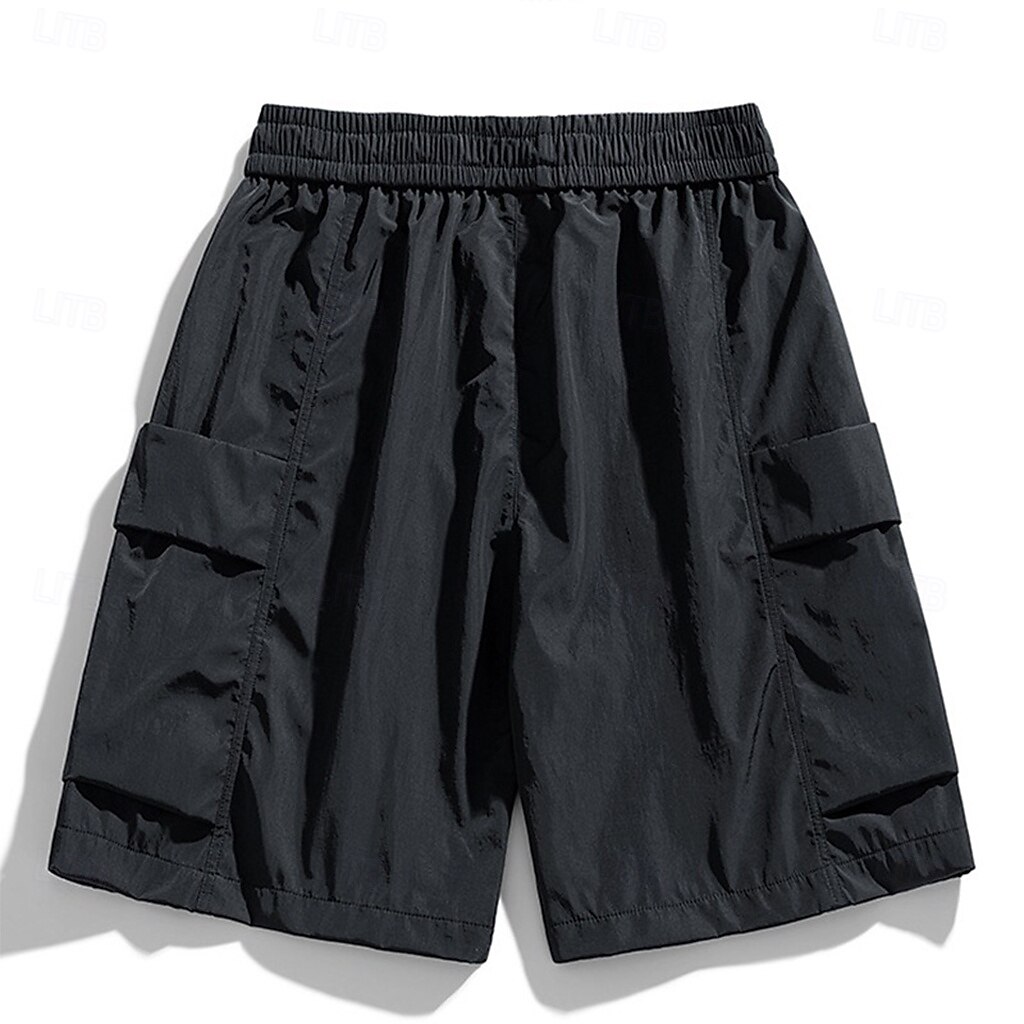 Hombre Pantalón Corto Cargo Pantalón corto Bermudas Pantalones cortos casuales Cintura elástica Multi bolsillo Pierna recta Plano Transpirable Dispersor de humedad Longitud de la rodilla Exterior 2025 - $20.99 –P5