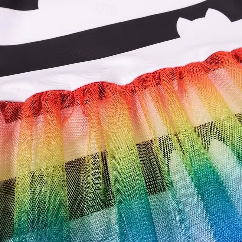 3 kusy Děti Dívčí Proužek Kalhoty Soubor Dlouhý rukáv Módní Venkovní 4 roky + Léto Rainbow Set Rainbow Set + čelenka do vlasů Černobílá sada + čelenka do vlasů 2025 - $28.99 –P6