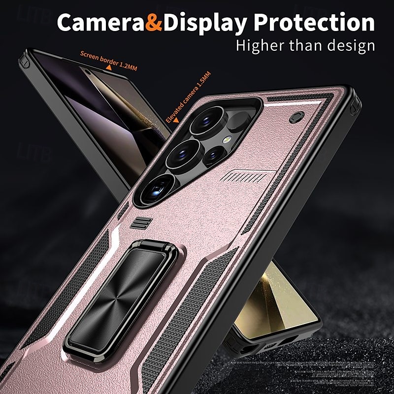 телефон Кейс для Назначение SSamsung Galaxy S25 S24 S24 ФЭ S23 Ultra Plus S22 A55 5G А35 5G A25 A15 Кейс на заднюю панель Кольца-держатели Магнитный Защита от удара Ретро ТПУ ПК 2025 - $9.99 –P9