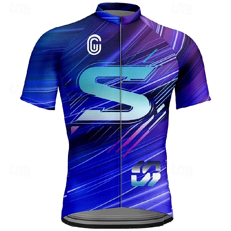 Herr Cykeltröja Kortärmad Cykel T-shirt Tröja med 3 bakfickor Bergscykling Andningsfunktion Snabb tork Anatomisk design Uppsugande Mörk Marin Blå Himmelsblå sporter Kläder 2025 - $20.99 -P9