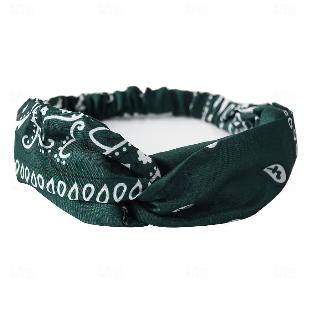 Fasce per testa bohemien elastiche con motivo paisley fasce per capelli in poliestere traspirante per danza hip hop e sport fasce rinfrescanti per sport abbigliamento casual tessuto assorbente del 2025 a $9.49 –P14