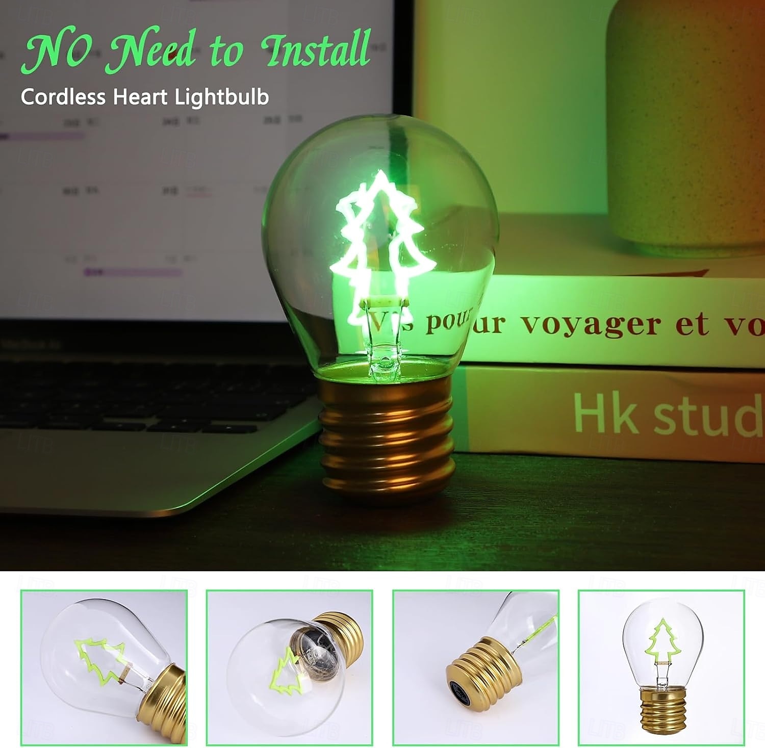 oplaadbare edison led lamp tafellamp type-c batterij nachtlampjes leuke decoratieve sfeerverlichting voor thuis kinderkamer bruiloft verjaardag feest decoratie kerstcadeau 2026 - $23.99 –P5