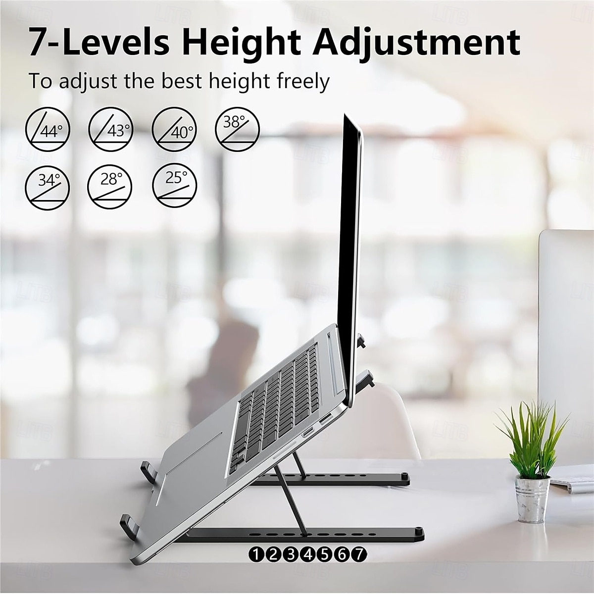 bærbar stativ for skrivebord justerbar bærbar stigerør sammenleggbar bærbar bærbar holder ventilert kjølende notebookstativ for 10-15,6 tommers bærbar PC 2025 - $21.99 –P6