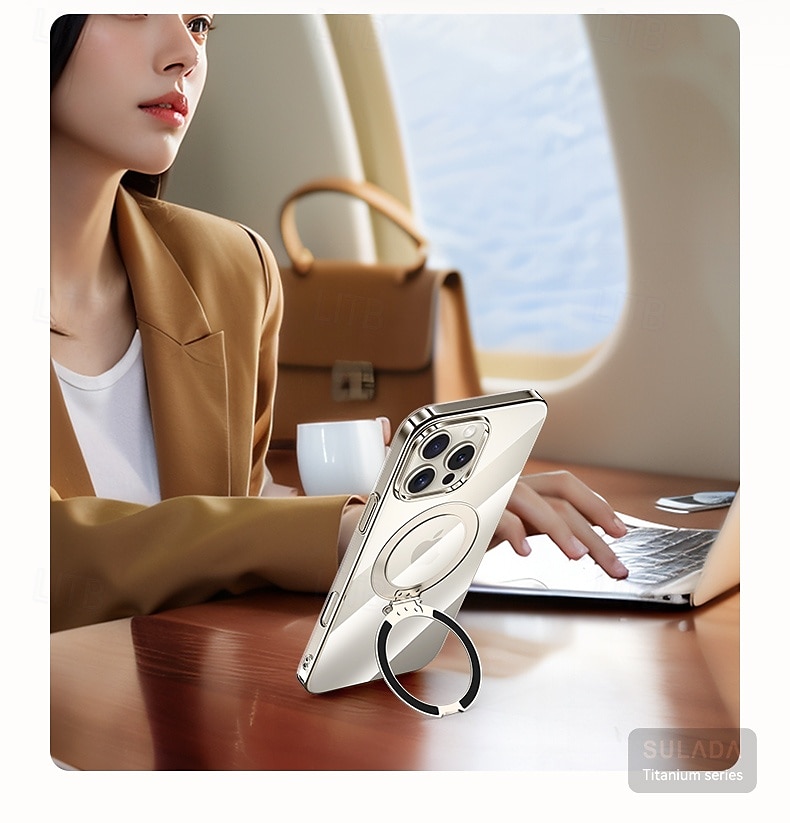 Phone Case For iPhone 17 Pro Max 17 Air 16 15 Pro Max Back Cover with Stand Holder Magnetic Support Wireless Charging Retro PC 2025 - $18.99 –P13