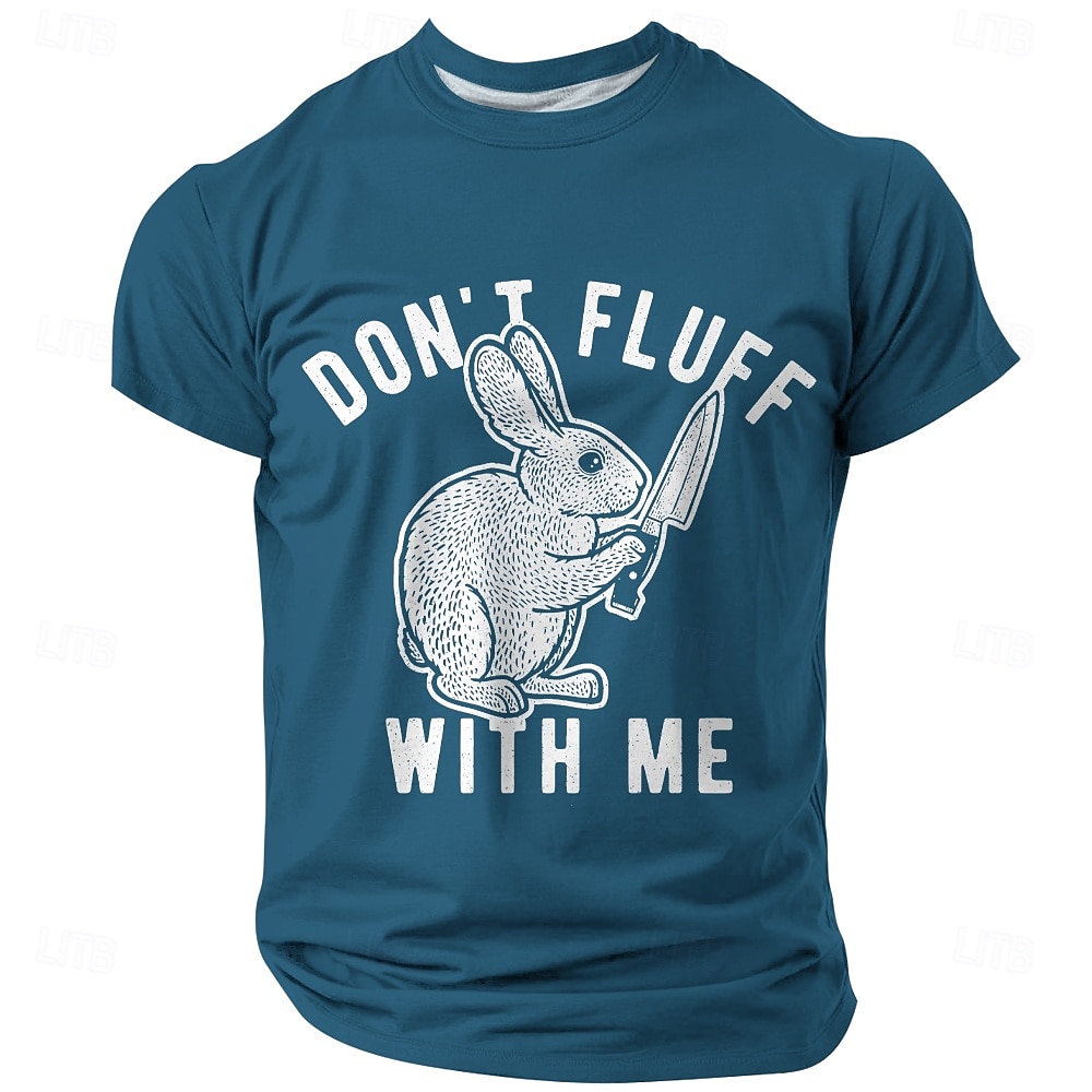 Ostern Herren Hase Kaninchen Lustig T Shirt Polyester Kurzarm Grafik Hemd Schwarz Blau Grün Bequemes T-Shirt Party Strasse Modedesigner-Kleidung 2025 - $17.99 –P2