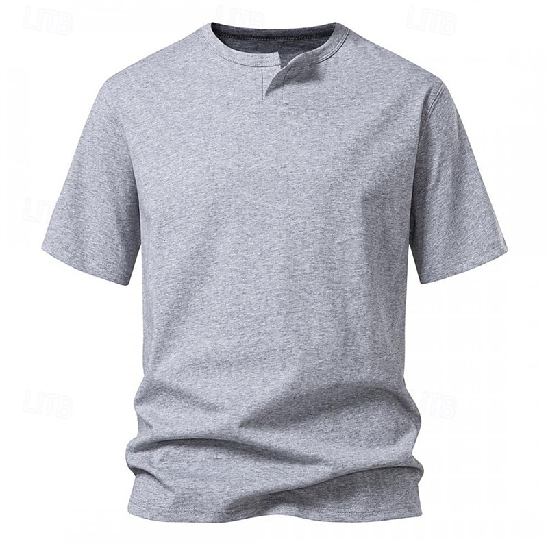 Herr T-shirt T-shirts Kortärmad tröja T-tröja Kortärmad V-slits Sommar Slät Mode Designer Grundläggande Klassisk Semester Gata Utekväll Svart Vit Ljusgrå Topp t-shirt för män 2025 - $29.99 –P5