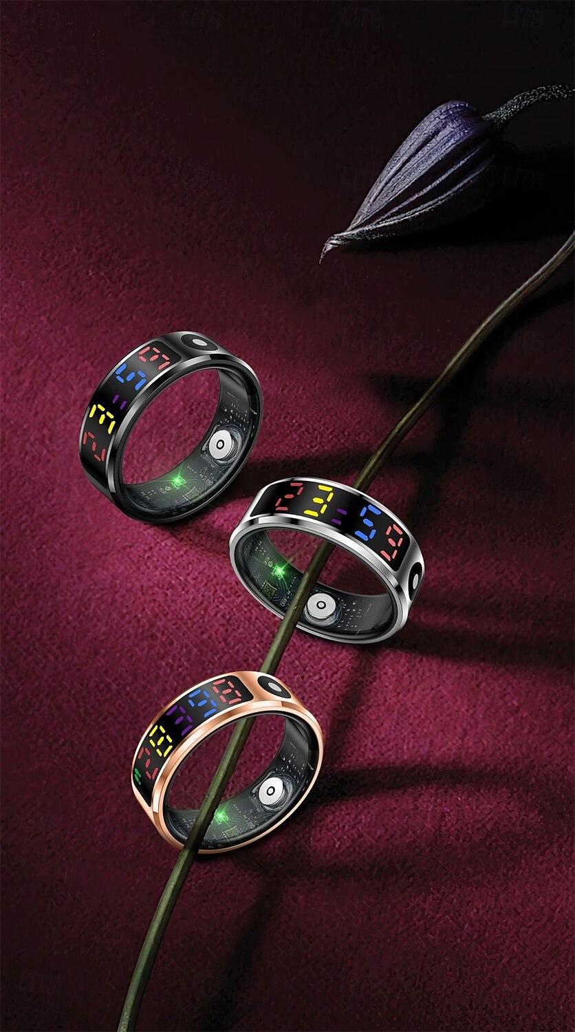 R12 Smart Ring Men Women LED Display Screen Gift Ring Heart Rate Blood Oxygen Monitor Multi Sport Modes 2025 - $59.99 –P11
